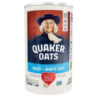Quaker Oats Oats, Quick 1-Minute, 100% Whole Grain, Rolled - 42 Ounce 