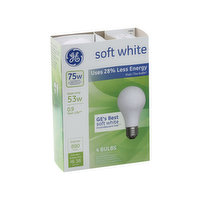 Ge Incandescent, Soft White Light Bulbs 53 Watts ( 4 count ) - 4 Each 