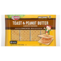 Keebler Sandwich Crackers, Toast & Peanut Butter, 8 Pack