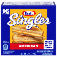 Kraft Cheese Slices, American, Singles - 16 Each 