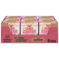 Nissin Noodle Soup, with Shrimp, Ramen, 6 Pack