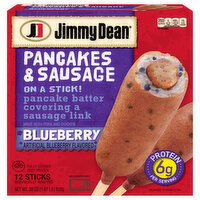 Jimmy Dean Blueberry Pancakes & Sausage on a Stick, Frozen Breakfast, 12 Count - 12 Each 