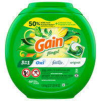 Gain Detergent, 3 in 1, Original, Pacs - 76 Each 