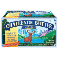 Challenge Butter Butter, Unsalted, Sticks - 4 Each