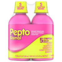 Pepto Bismol Upset Stomach Reliever/Antidiarrheal, Twin Pack - 2 Each 