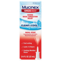 Mucinex Nasal Spray, Clear & Cool - 0.75 Fluid ounce 