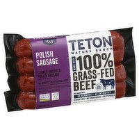 Teton Waters Ranch Polish Sausage, Cooked, Uncured - 10 Ounce 