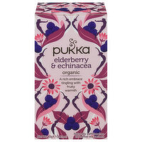Pukka Herbal Tea, Organic, Elderberry & Echinacea, Sachets - 20 Each 