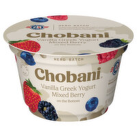 Chobani Yogurt, Greek, Reduced Fat, Vanilla, Mixed Berry on the Bottom