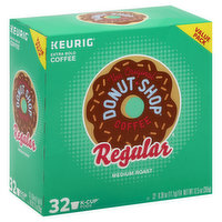 DONUT SHOP Coffee, Extra Bold, Medium Roast, Regular, K-Cup Pods, Value Pack - 32 Each 