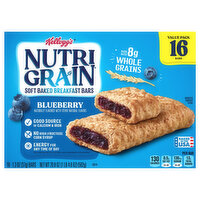 Nutri Grain Breakfast Bars, Soft Baked, Blueberry, Value Pack - 16 Each 
