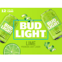 Bud Light Beer, Lager, Premium Light, Lime - 12 Each 