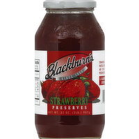 Blackburns Syrup Preserves, Strawberry - 32 Ounce 