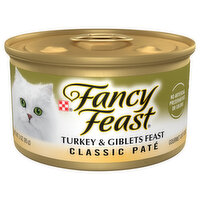 Fancy Feast Cat Food, Gourmet, Turkey & Giblets Feast, Classic Pate - 3 Ounce 