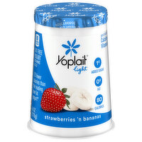 Yoplait Yogurt, Fat Free, Strawberries 'n Bananas - 6 Ounce 