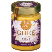 4th & Heart Ghee, Garlic - 9 Ounce 