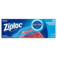 Ziploc Seal Top Bags, Freezer, Gallon - 28 Each 
