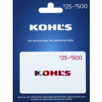 Kohl's Gift Card, $25 to $500