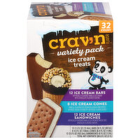 Crav'n Flavor Ice Cream Treats, Variety Pack