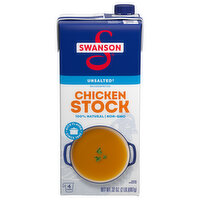 Swanson Stock, Chicken, Unsalted - 32 Ounce 