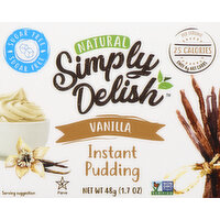 Simply Delish Instant Pudding, Vanilla, Natural - 48 Gram 