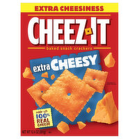 Cheez-It Snack Crackers, Baked, Extra Cheesy - 12.4 Ounce 
