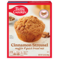 Betty Crocker Muffin & Quick Bread Mix, Cinnamon Streusel - 13.9 Ounce 