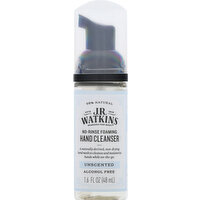 JR Watkins Hand Cleanser, No-Rinse Foaming, Unscented - 1.6 Ounce 