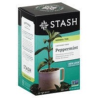 Stash Herbal Tea, Peppermint, Caffeine Free, Bags