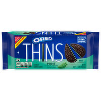 OREO Thins Mint Creme Chocolate Sandwich Cookies, Family Size, 11.78 oz