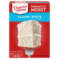 Duncan Hines Cake Mix, Classic White - 15.25 Ounce 