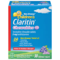 Claritin Antihistamine, Children's, Non-Drowsy, Grape Flavored, Chewables