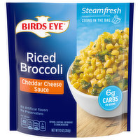 Birds Eye Riced Broccoli, Cheddar Cheese Sauce - 10 Ounce 