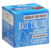 Base Culture Brookies, Chocolate Chip, 6 Pack - 6 Each 