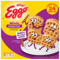 Eggo Waffles, Cinnamon Toast, Minis, Family Pack - 24 Each 