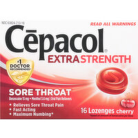 Cepacol Sore Throat, Extra Strength, Cherry, Lozenges - 16 Each 