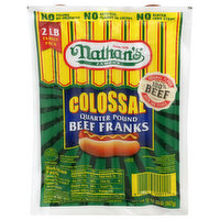 Nathan's Beef Franks, Colosal, Quarter Pound, Family Pack