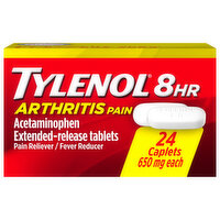 Tylenol Arthritis Pain, 8 Hr, 650 mg, Caplets - 24 Each 