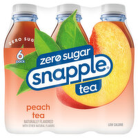 Snapple Tea, Zero Sugar, Peach, 6 Pack