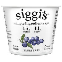 Siggi's Yogurt, Blueberry, 0% Milkfat