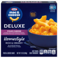 Kraft Mac & Cheese, Deluxe, Rich & Creamy, Four Cheese, Homestyle - 12 Ounce 