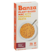 Banza Plant-Based Mac with Chickpea Pasta, Shells + Vegan Cheddar - 5.5 Ounce 