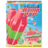 Bomb Pop Pops, Watermelon & Lime - 12 Each 