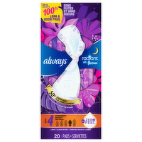 Always Pads, Flexi-Wings, Overnight, Light, Clean Scent, Size 4 - 20 Each 