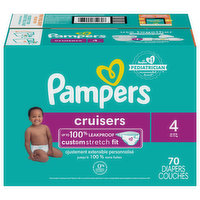 Pampers Diapers, 4 (22-37 lb) - 70 Each 