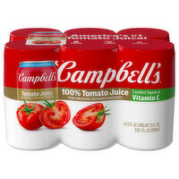 Campbell's 100% Tomato Juice, 6 Pack - 6 Each 