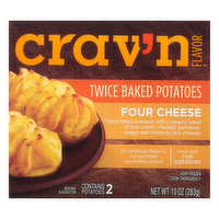 Crav'n Flavor Twice Baked Potatoes, Four Cheese - 2 Each 