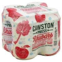 Cawston Press Juice Beverage, Sparkling, Rhubarb & Apple - 4 Each