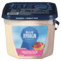 Blue Ribbon Ice Cream, Reduced Fat, Neapolitan, Friends + Family Size - 1 Gallon 