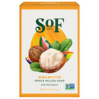 SOF Triple Milled Soap, with Shea Butter - 6 Ounce 